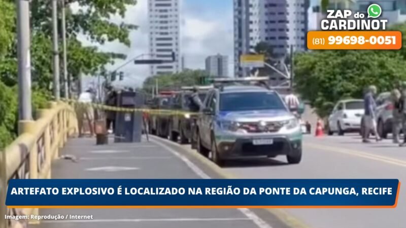 Artefato explosivo é localizado na região da Ponte da Capunga, Recife