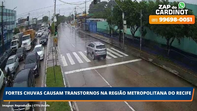 Chuvas causam transtornos na Região Metropolitana do Recife