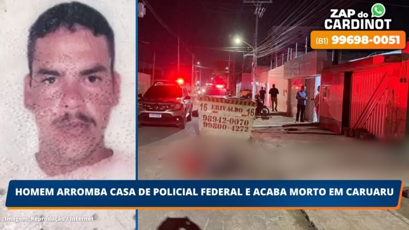 Homem arromba casa de policial federal e acaba morto em Caruaru