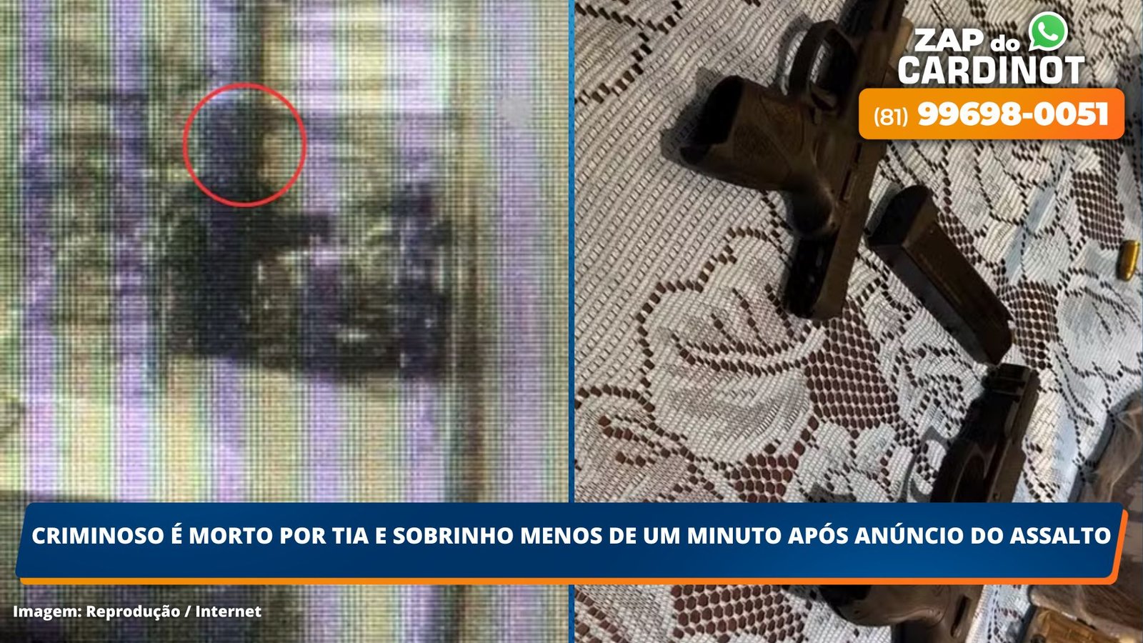 Criminoso é morto por tia e sobrinho menos de um minuto após anúncio do  assalto – CARDINOT