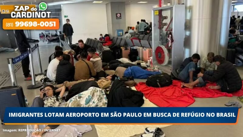 Imigrantes lotam aeroporto em São Paulo em busca de refúgio no Brasil