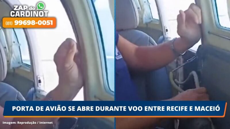 VÍDEO: Porta de avião se abre durante voo entre Recife e Maceió