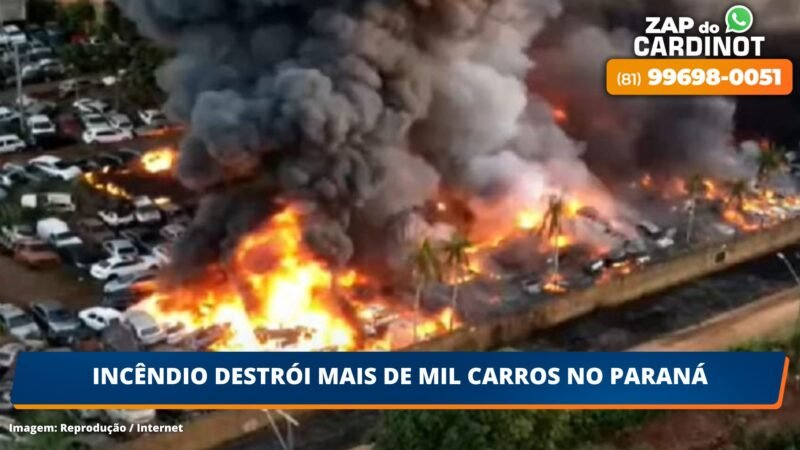 Incêndio destrói mais de mil carros no Paraná