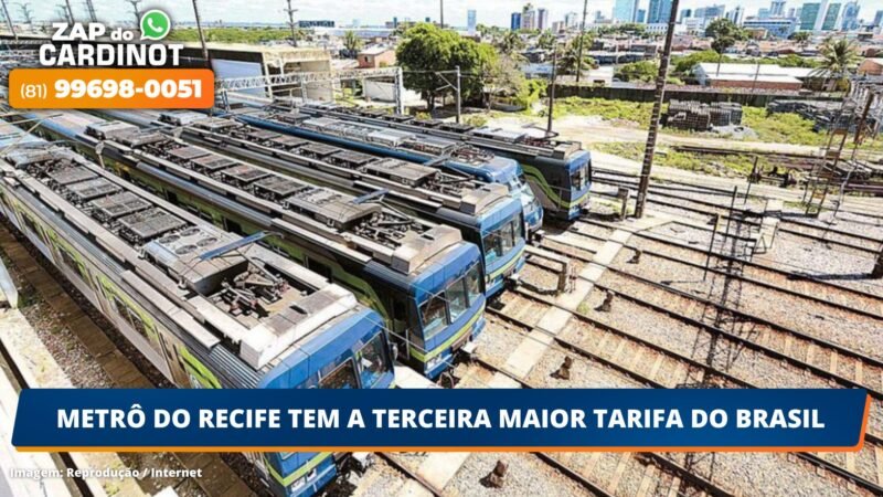 Metrô do Recife tem a terceira maior tarifa do Brasil