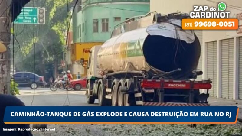 Caminhão-tanque de gás explode e causa destruição em rua no RJ