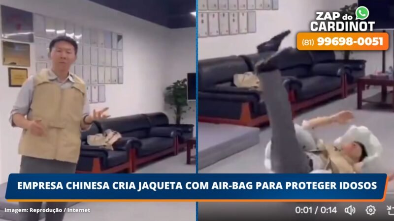 Empresa chinesa cria jaqueta com air-bag para proteger idosos