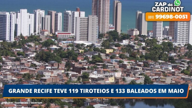 Grande Recife teve 119 tiroteios e 133 baleados em Maio