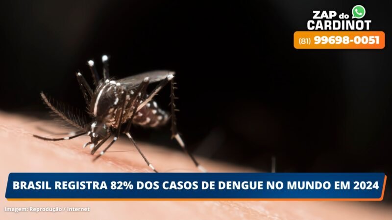 Brasil registra 82% dos casos de dengue no mundo em 2024