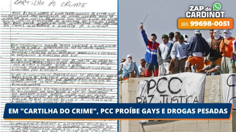 Em “cartilha do crime”, PCC proíbe gays e drogas pesadas