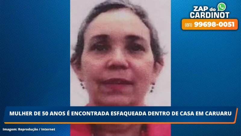 Mulher de 50 anos é encontrada esfaqueada dentro de casa em Caruaru