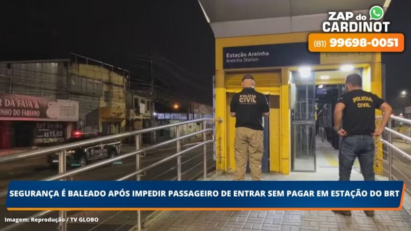 Segurança é baleado após impedir passageiro de entrar sem pagar em estação do BRT