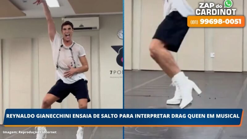 VÍDEO: Reynaldo Gianecchini ensaia de salto para interpretar drag queen em musical