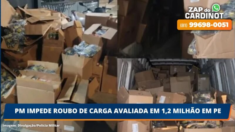 PM impede roubo de carga avaliada em 1,2 milhão