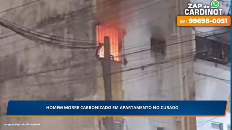 Homem morre carbonizado em incêndio no apartamento no Curado