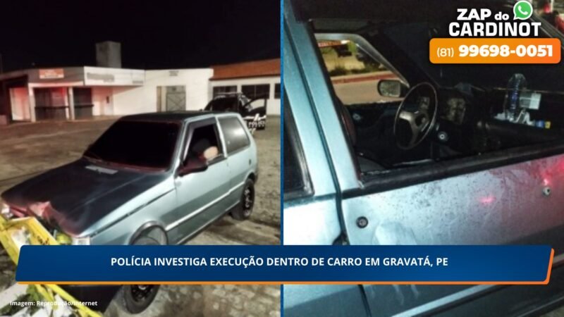 Polícia investiga execução dentro do carro em Gravatá, PE