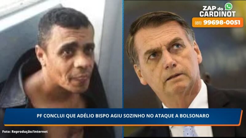 PF conclui que Adélio agiu sozinho no ataque a Bolsonaro