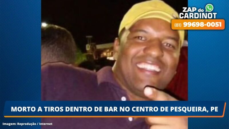 Morto a tiros dentro de bar no centro de Pesqueira, PE