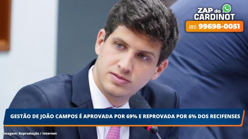 Gestão de João Campos é aprovada por 69% e reprovada por 6% dos recifenses, diz Datafolha