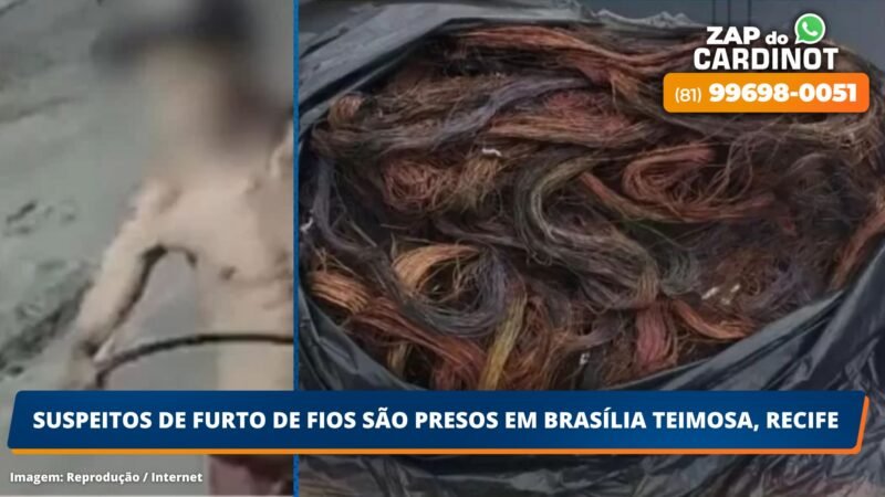 Suspeitos de furto de fios elétricos são presos em Brasília Teimosa, Recife