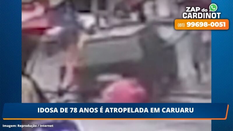 VÍDEO: Idosa de 78 anos é atropelada em Caruaru