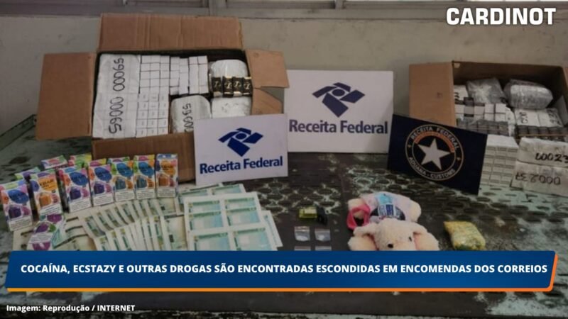 Cocaína, ecstazy e outras drogas são encontradas escondidas em encomendas dos Correios