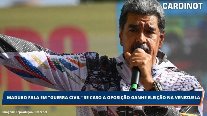 Maduro fala em “guerra civil” se caso a oposição ganhe eleição na Venezuela