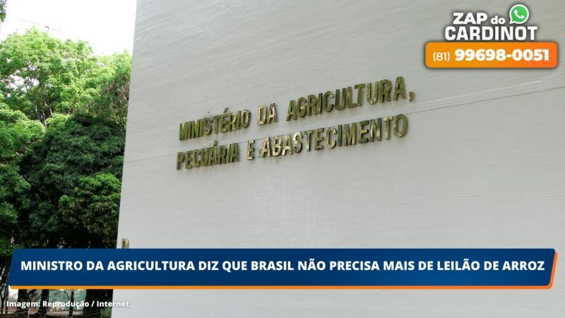 Ministro da Agricultura diz que Brasil não precisa mais de leilão de arroz