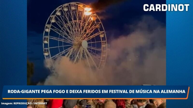 Roda-gigante pega fogo e deixa feridos em festival de música na Alemanha