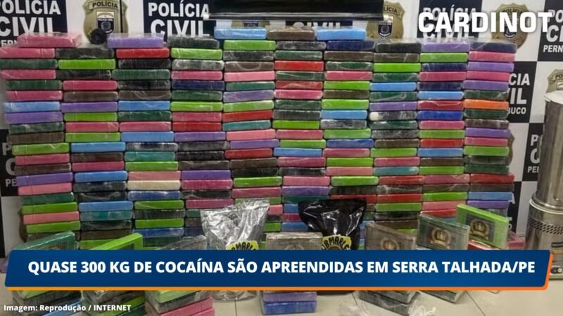 Quase 300 kg de cocaína são apreendidas em Serra Talhada/PE