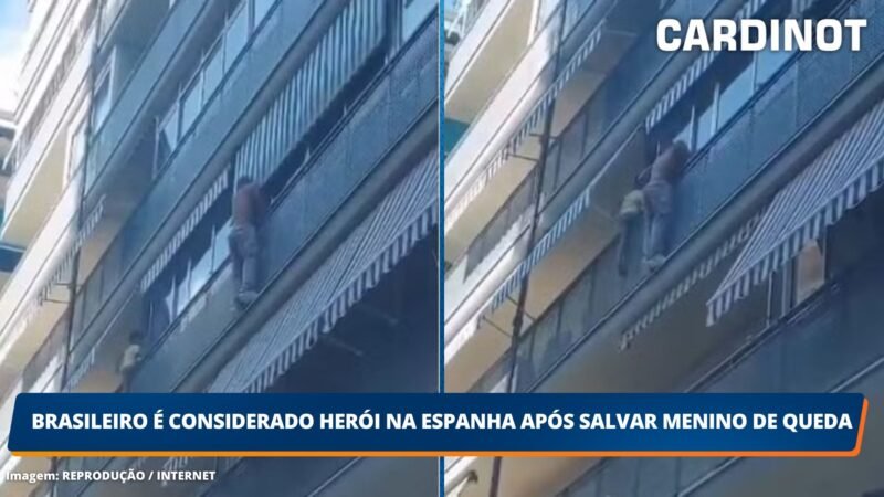 Brasileiro é considerado herói na Espanha após salvar menino de queda