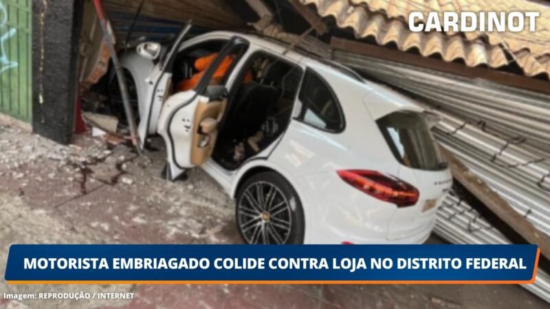 Motorista de Porsche embriagado colide contra loja no Distrito Federal