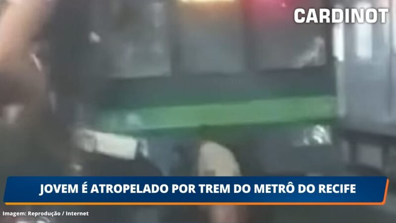 Jovem é atropelado por trem do Metrô do Recife