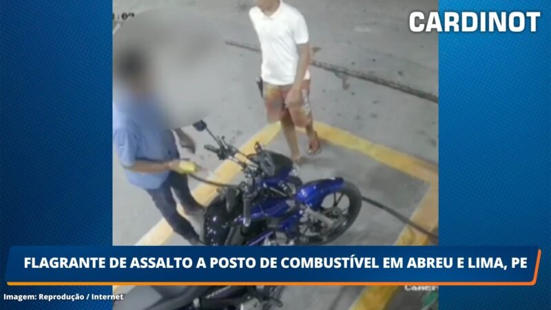 VÍDEO: Flagrante de assalto a posto de combustível em Abreu e Lima, PE