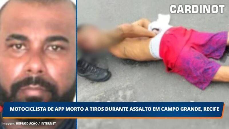 Motociclista de APP é morto a tiros durante assalto em Campo Grande, Recife