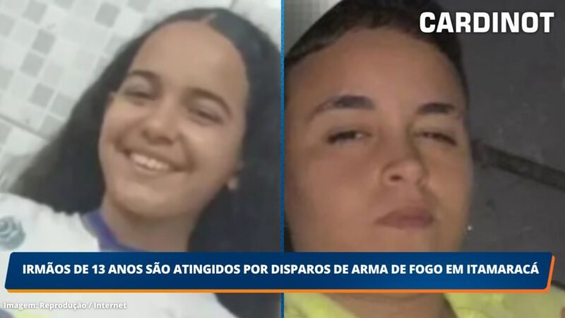 Irmãos de 13 anos são atingidos por disparos de arma de fogo em Itamaracá