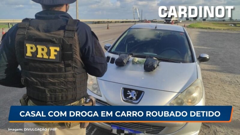 Casal com droga em carro roubado é detido em Igarassu, PE