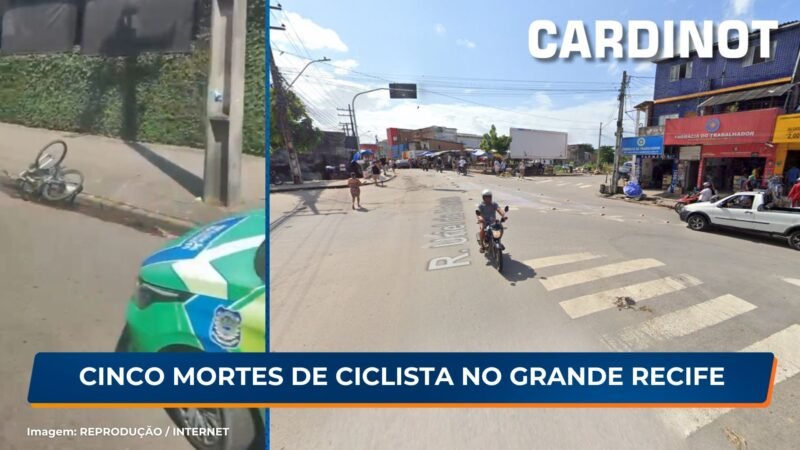 Cinco mortes de ciclistas registradas no Grande Recife