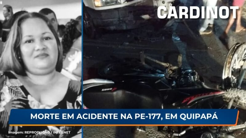 Mulher morre em acidente na PE-177, em Quipapá