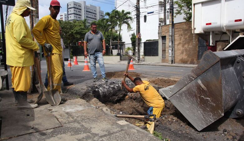 Vazamento de gás no bairro das Graças interdita área e leva à interrupção do serviço pela Copergás