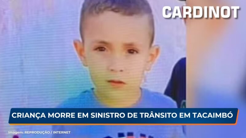 Criança de 4 anos morre em sinistro de trânsito em Tacaimbó, PE