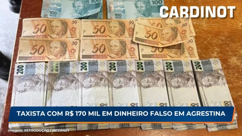 PF autua mototaxista com R$ 170 mil em dinheiro falso em Agrestina, PE