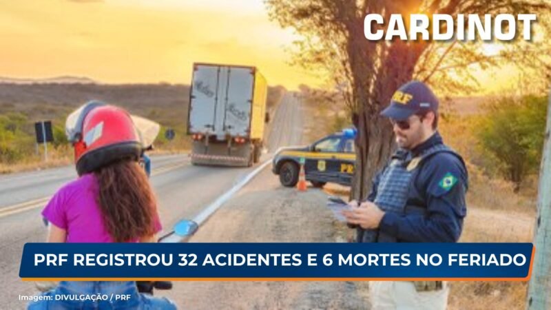 PRF registrou 32 acidentes e 6 mortes no feriado em Pernambuco