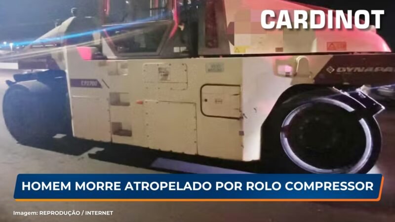 Homem morre esmagado por rolo compressor em Caruaru