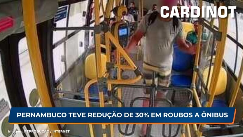 Pernambuco teve redução de 30% em roubos a ônibus em outubro, diz SDS