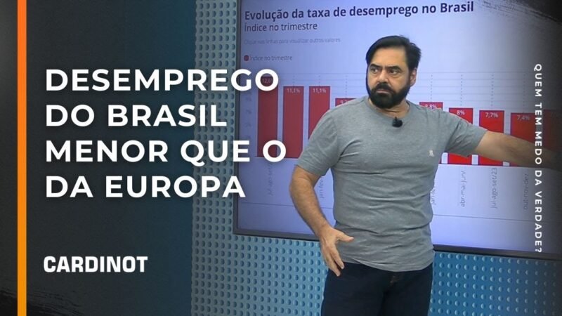 Desemprego do Brasil menor que o da Europa – Cortes de CARDINOT AO VIVO