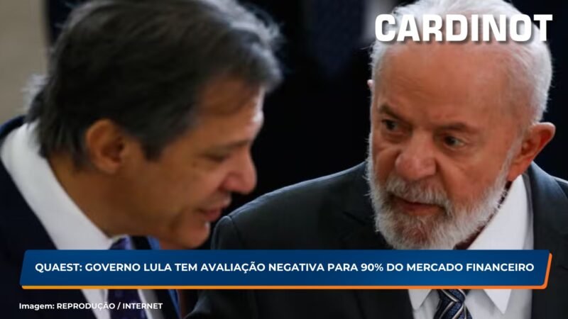 Quaest: Governo Lula tem avaliação negativa para 90% do mercado financeiro