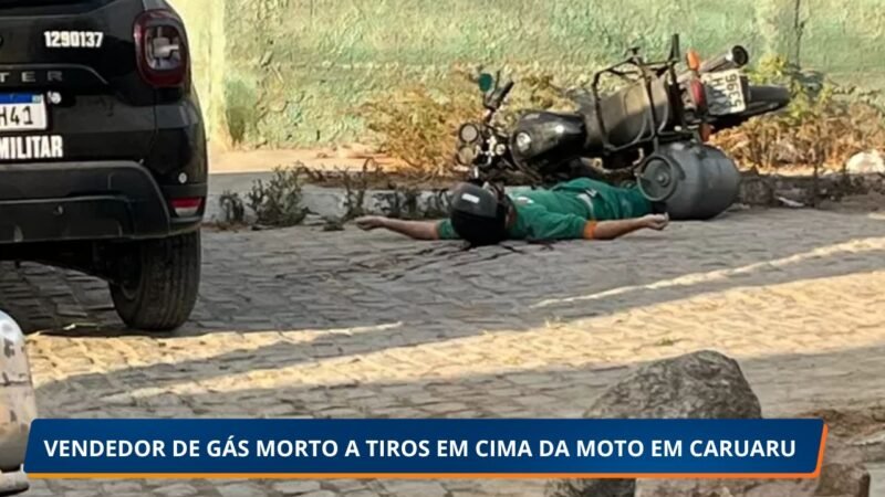 Vendedor de gás é assassinado a tiros enquanto trabalhava em Caruaru