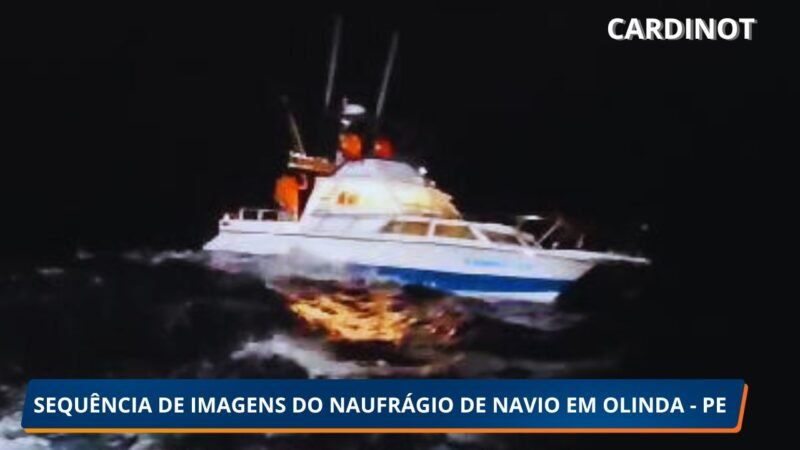 Navio de carga naufraga em Olinda; tripulantes são resgatados e carga saqueada por moradores