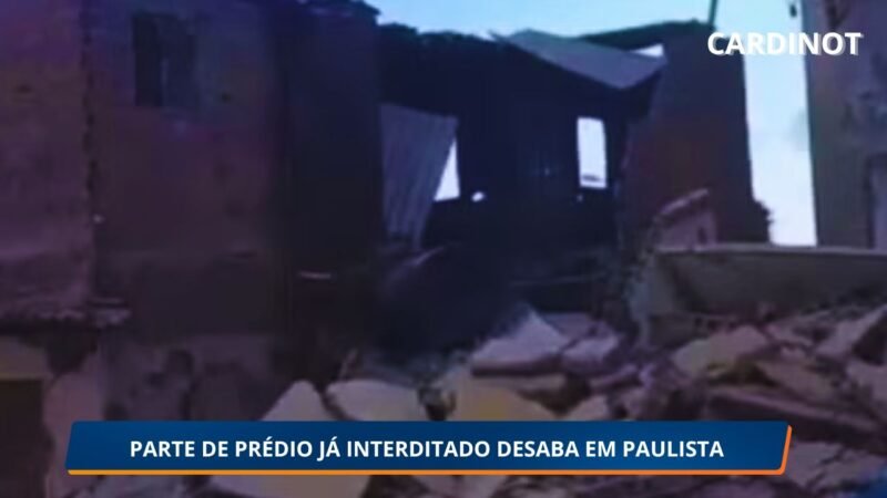 Parte de prédio desaba em conjunto habitacional interditado em Paulista