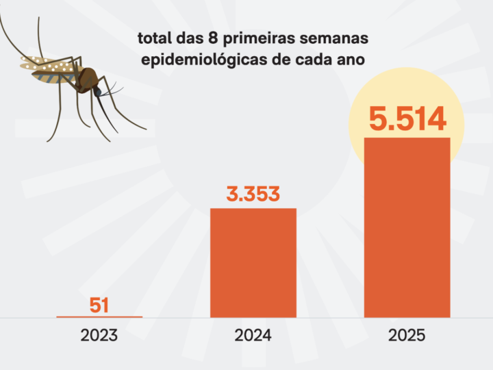 Brasil registra 5.514 casos de febre de Oropouche em 2025, com alta de 64%